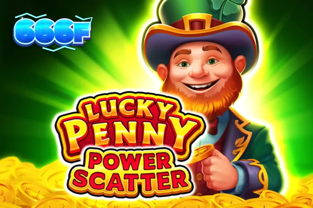 Tampilan visual slot Lucky Penny Power Scatter dengan latar belakang hutan Irlandia yang cerah.
